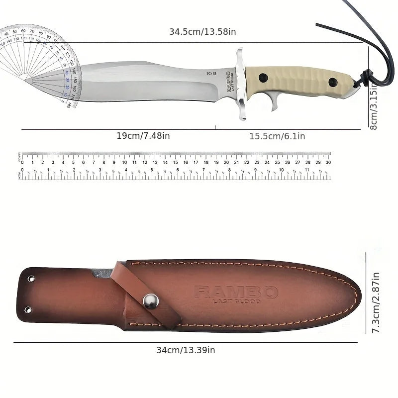 Outdoor tactical knife with knife sheath