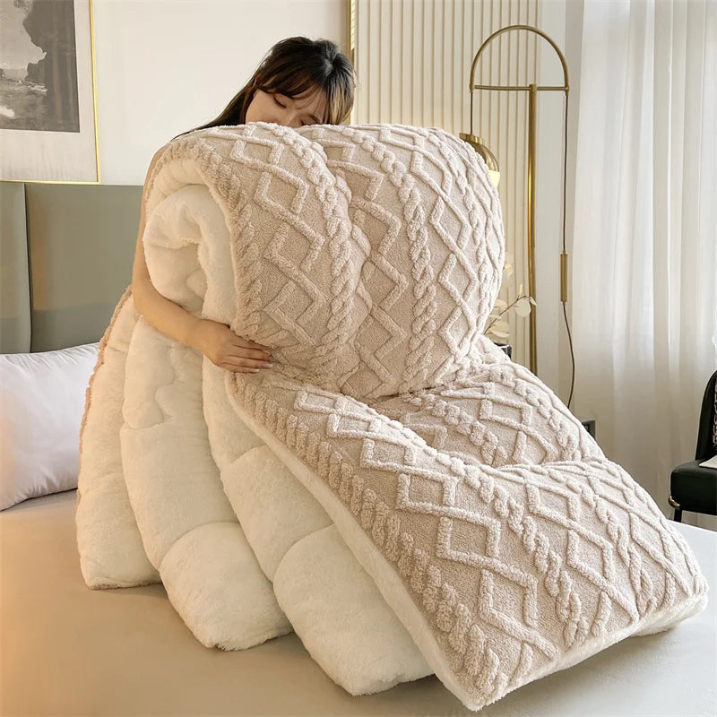 Polyester Sherpa, Quilted Comforters, Various Colors, Sizes