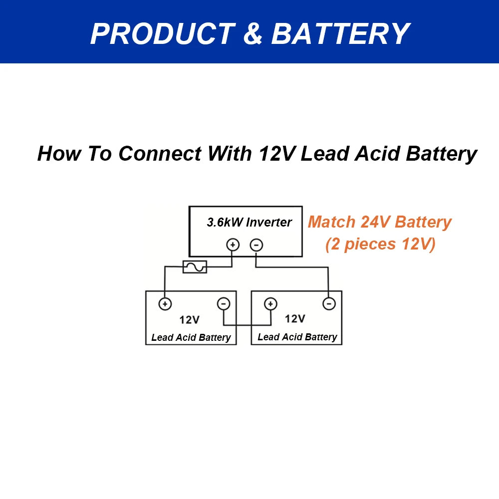 Solar Power Pure Sine Wave Inverter 3.6kW 24V 110V