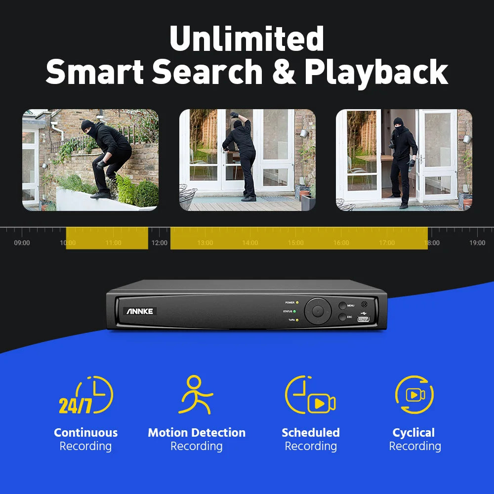 Video Surveillance System 8CH NVR Kit, Two-way Audio