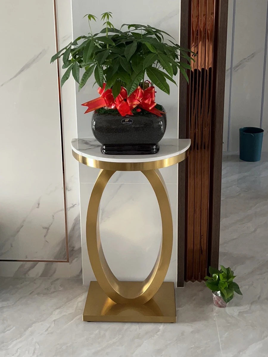 Metal Console Design Corner Table Living Room, Hallway