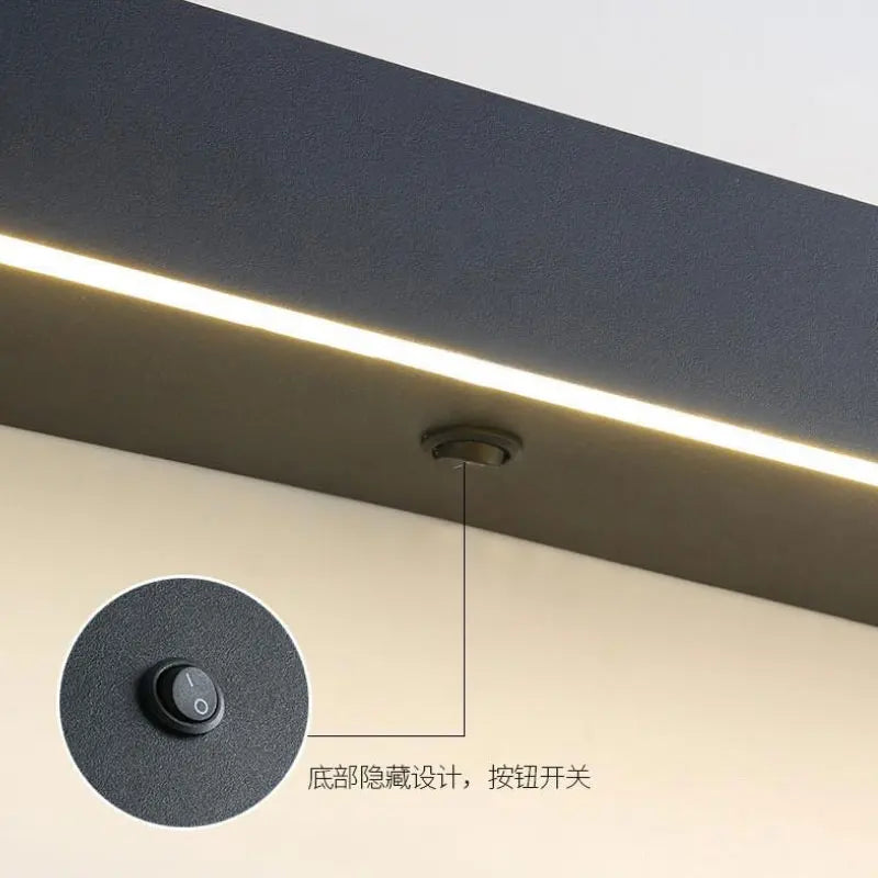 Storage rack, strip lamp, Black, White