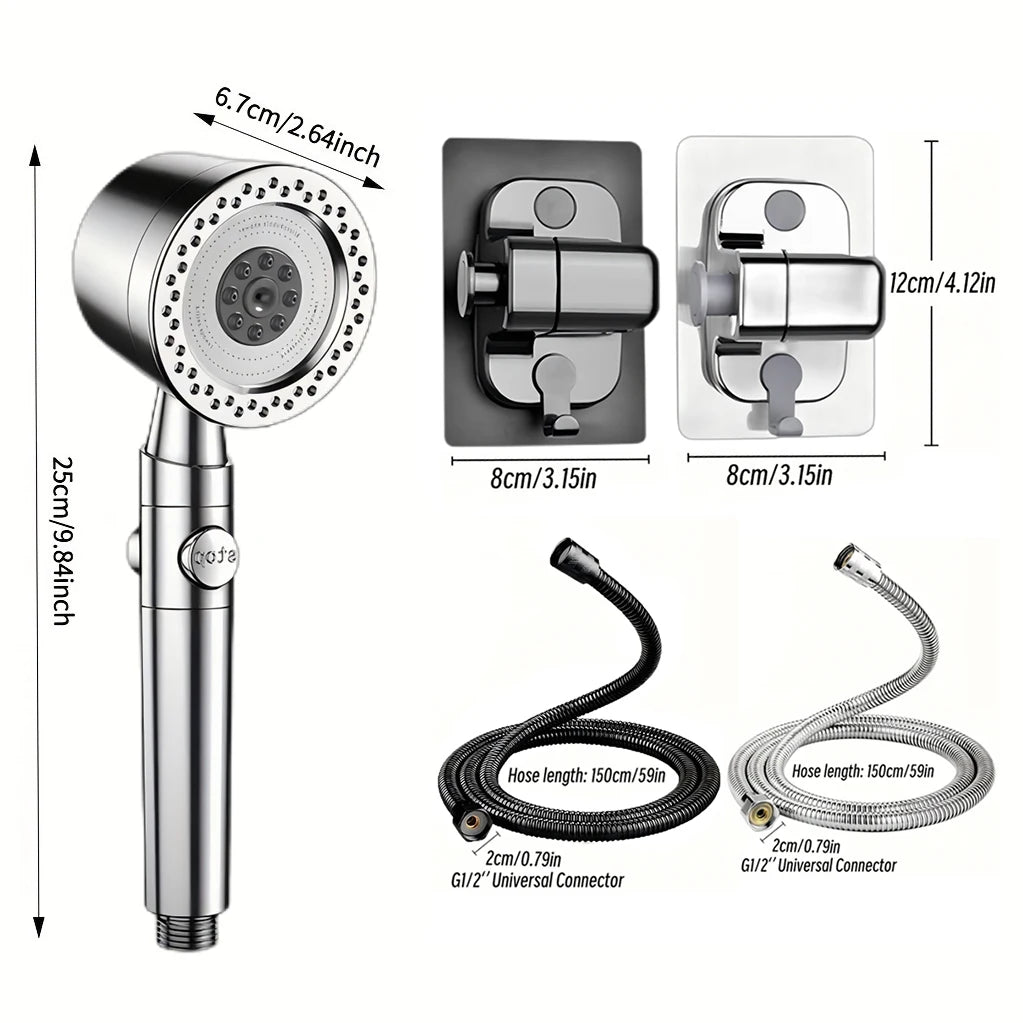 5 Modes Spray, Filter Shower Head, High Flow