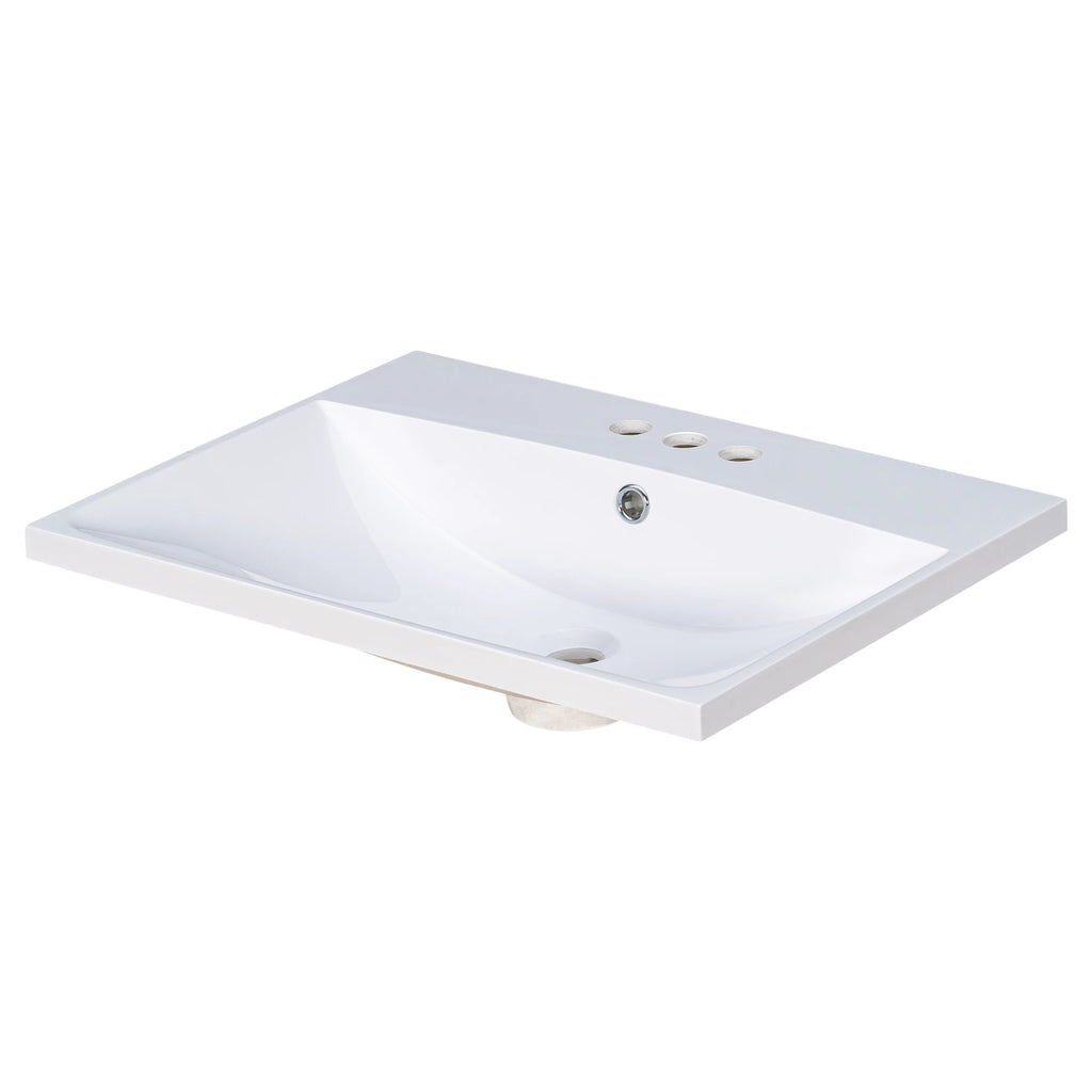 24-Inch Single Basin 



24" Single Basin Vanity Resin Top Only, 3 Faucet Hole