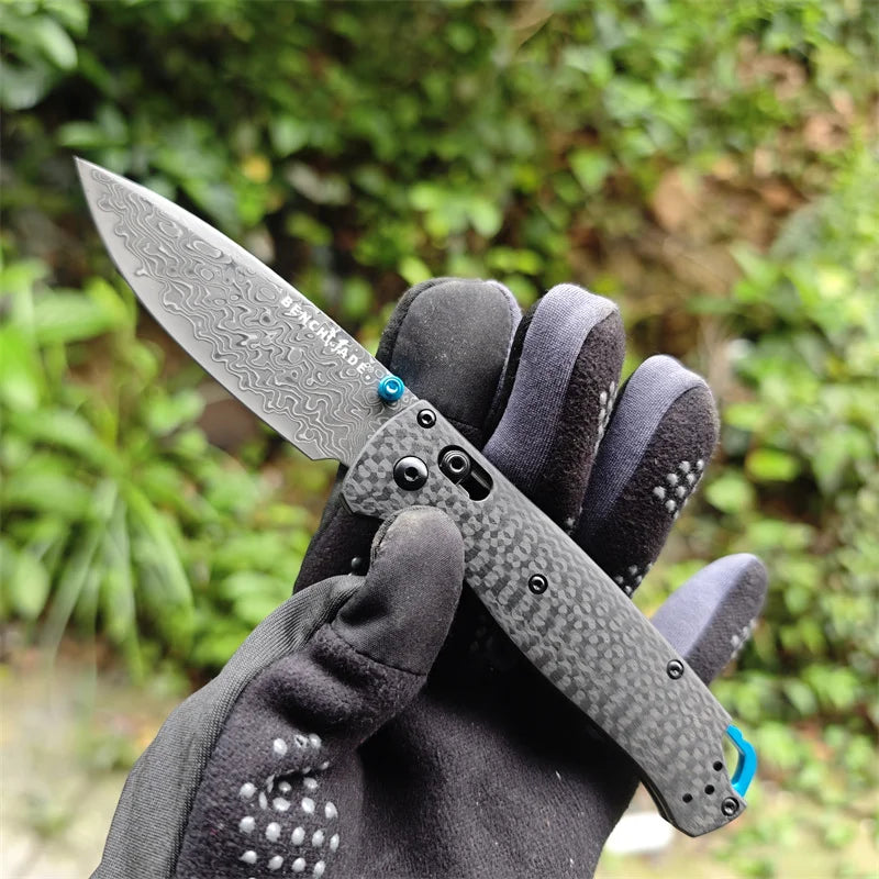 Damascus Steel, Carbon Fiber Handle, Hunting Knife