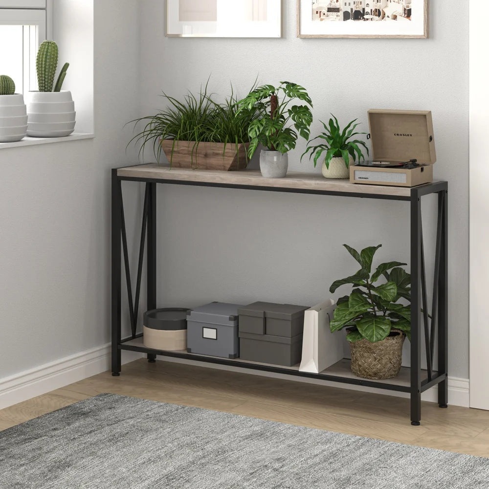 2-Tier Entryway Table with Storage