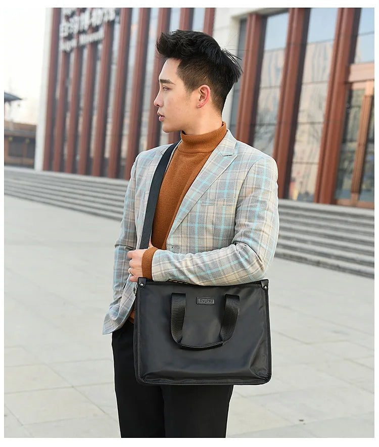 Business Briefcase Polyester Laptop Crossbody Bag