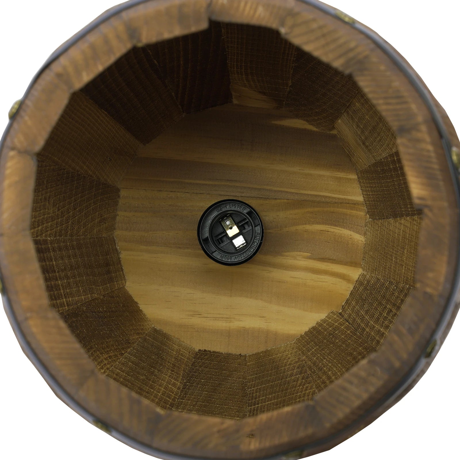 Wood Wine Barrel Pendant Light, Industrial Ceiling Lamp