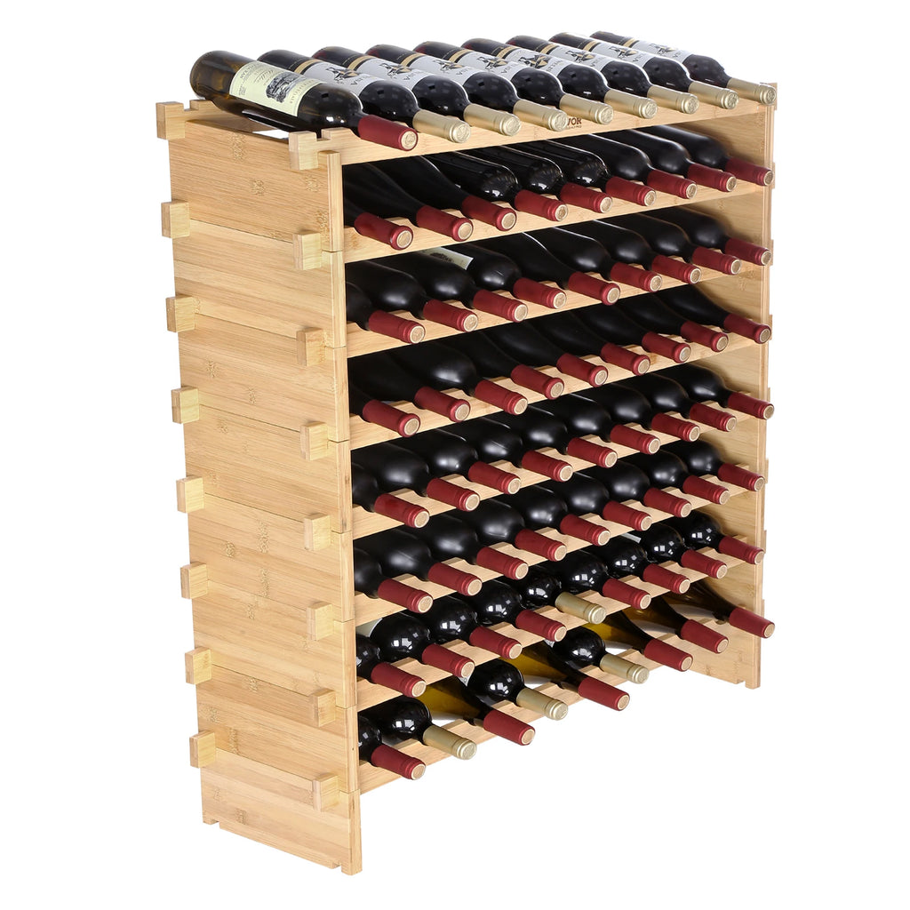Free Standing Wine Storage Rack, Bamboo