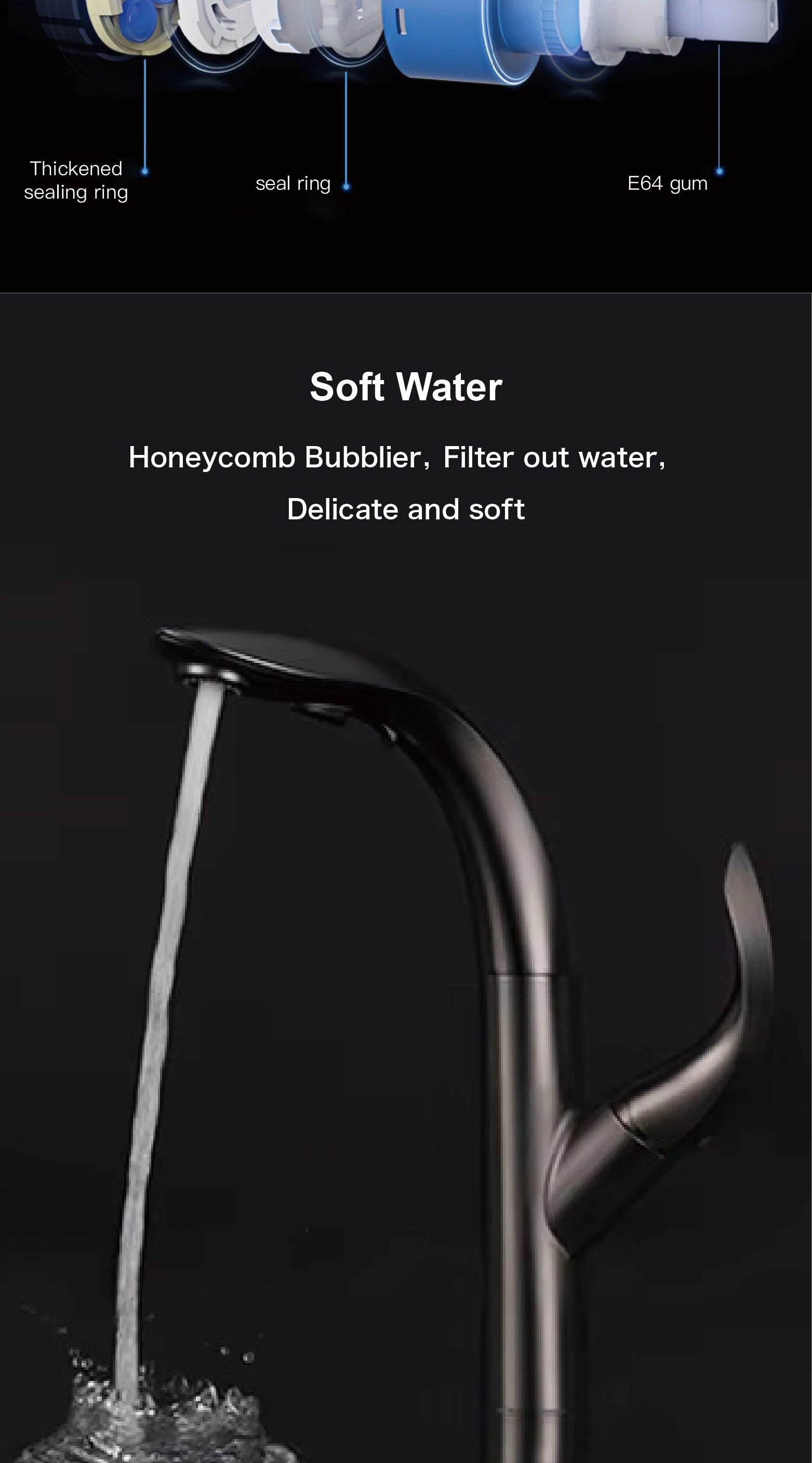 gold kitchen faucet, pull-out, 2 function Sprayer