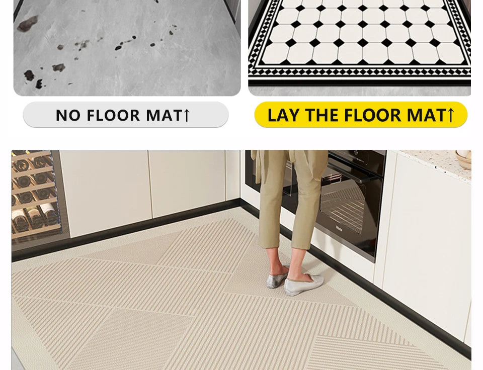 Waterproof, Oil-proof, Non-slip Floor Mats, Area Rugs