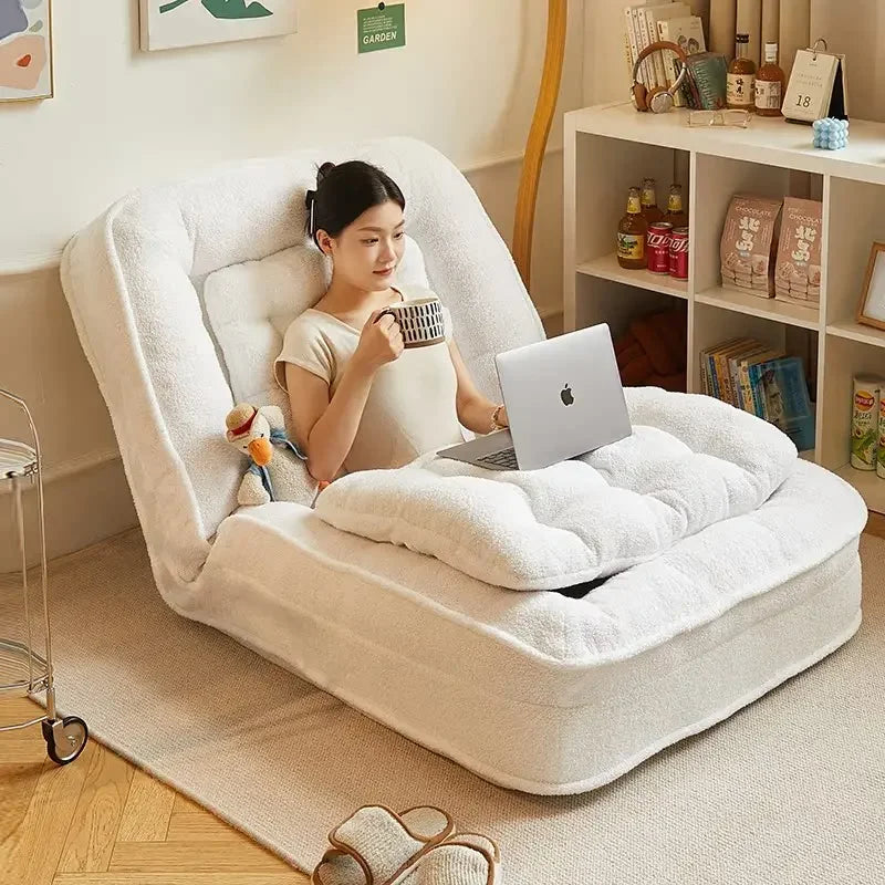 reclining and sleeping single bedroom small sofa