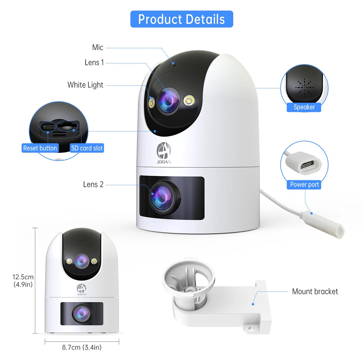 Home Security Camera, Auto Tracking, Audio