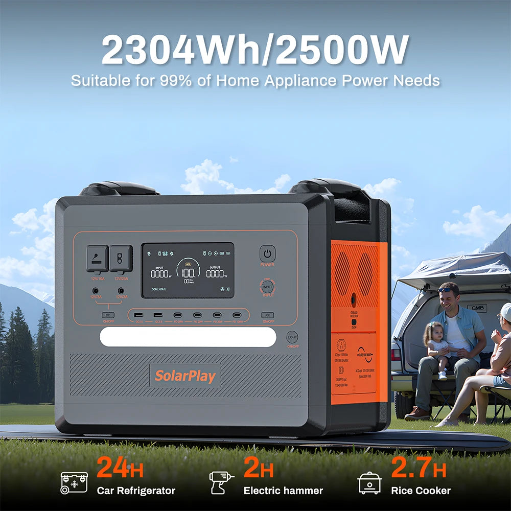 2500W 2400W LiFePO4 Battery Power Bank Generator