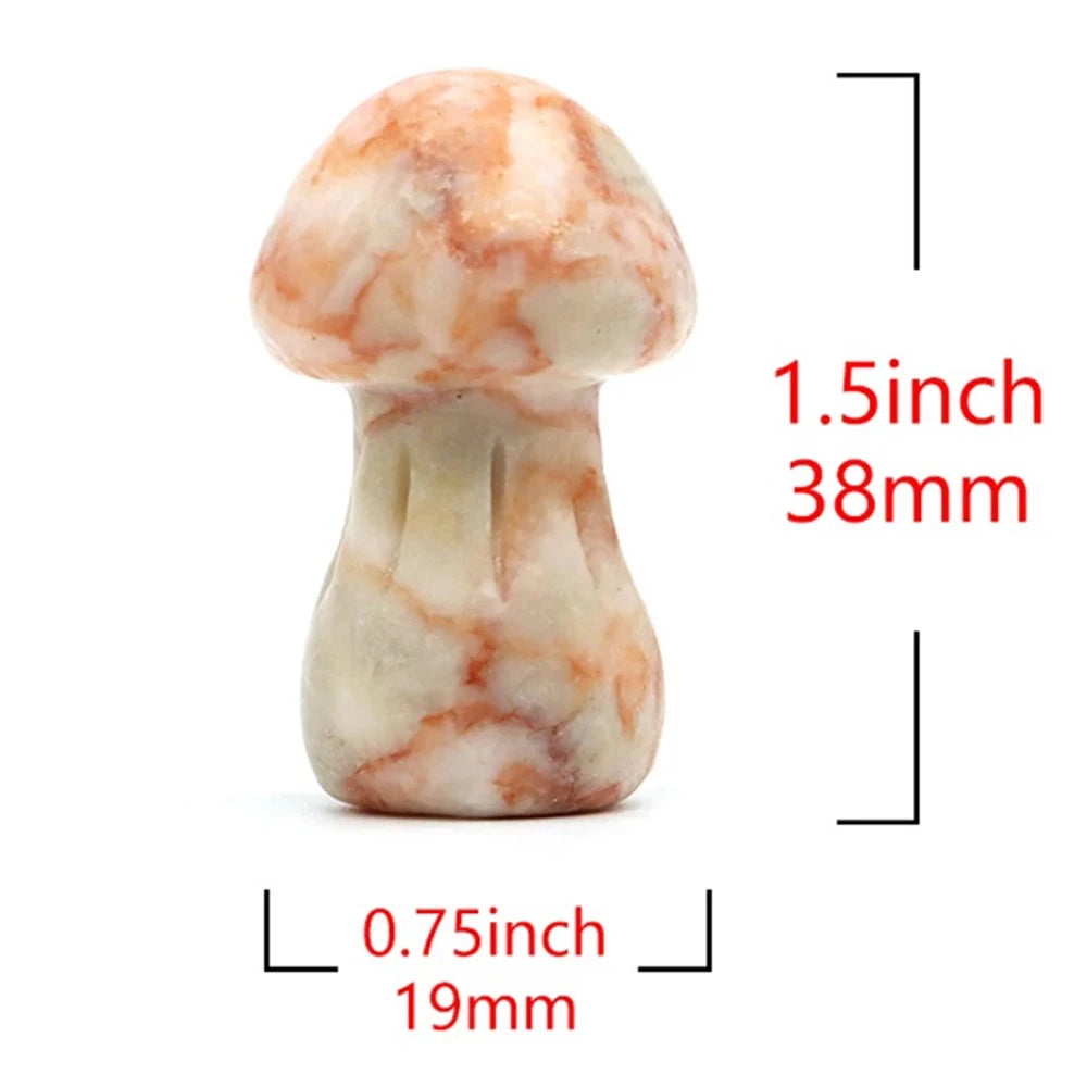 1.5" Crystal Mushroom Mineral Healing Home Decoration