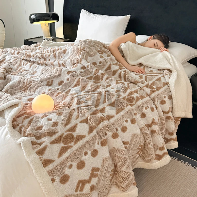 Fleece Blanket, Artificial Wool, Various Colors, Sizes