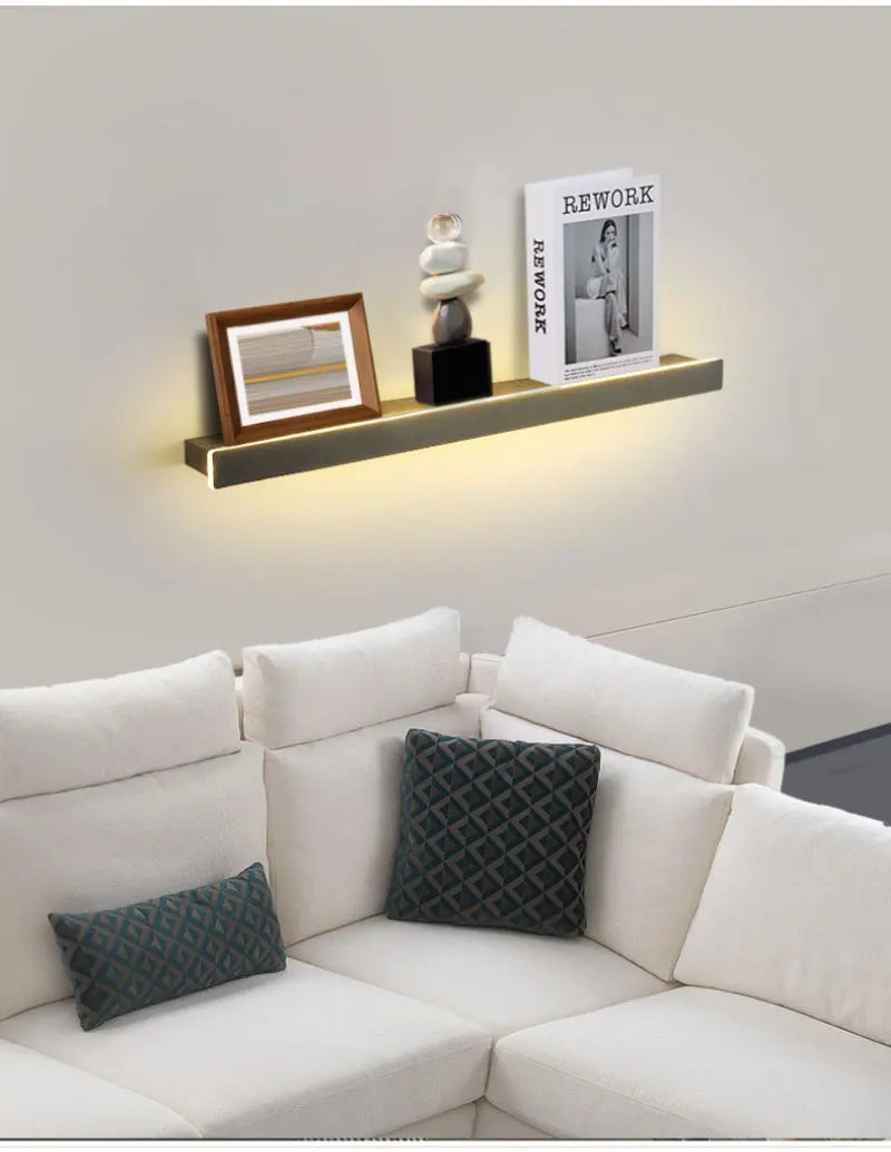 Storage rack, strip lamp, Black, White