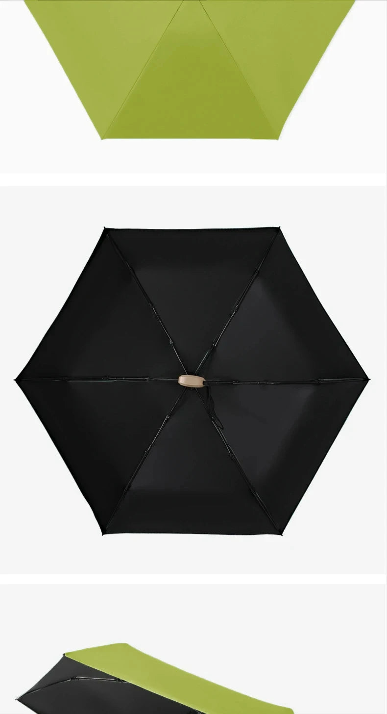 Mini Sun, Rain Pocket Umbrella, Vinyl, Folding