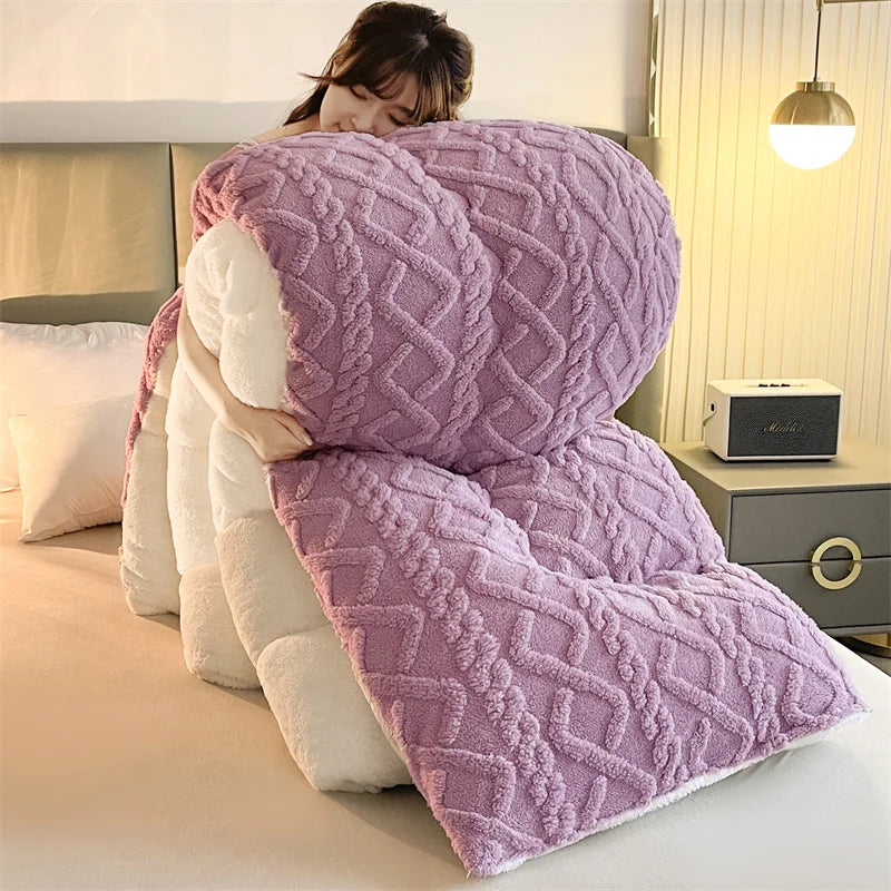 Polyester Sherpa, Quilted Comforters, Various Colors, Sizes