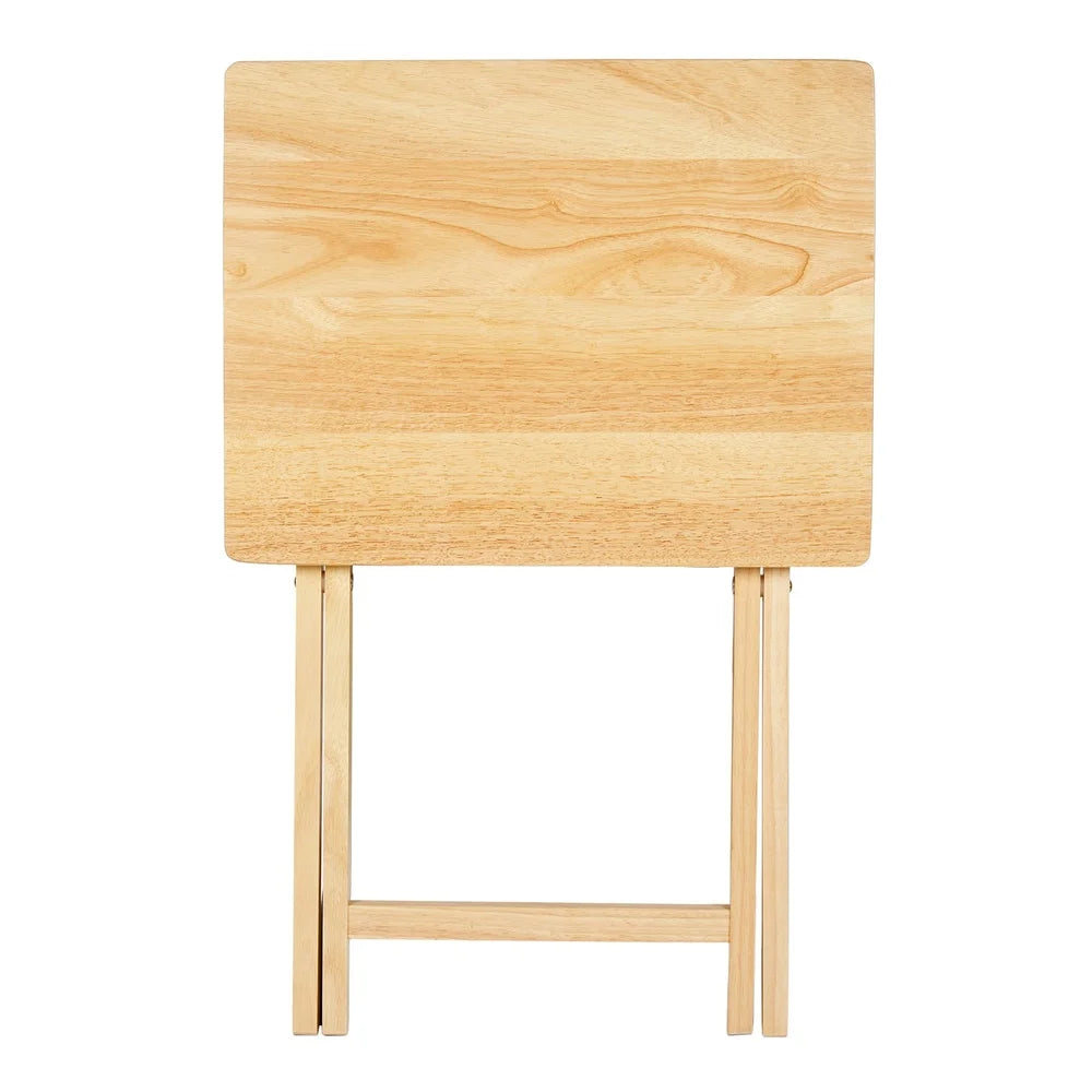 Folding TV Tray Table Lightweight, Solid Rubberwood