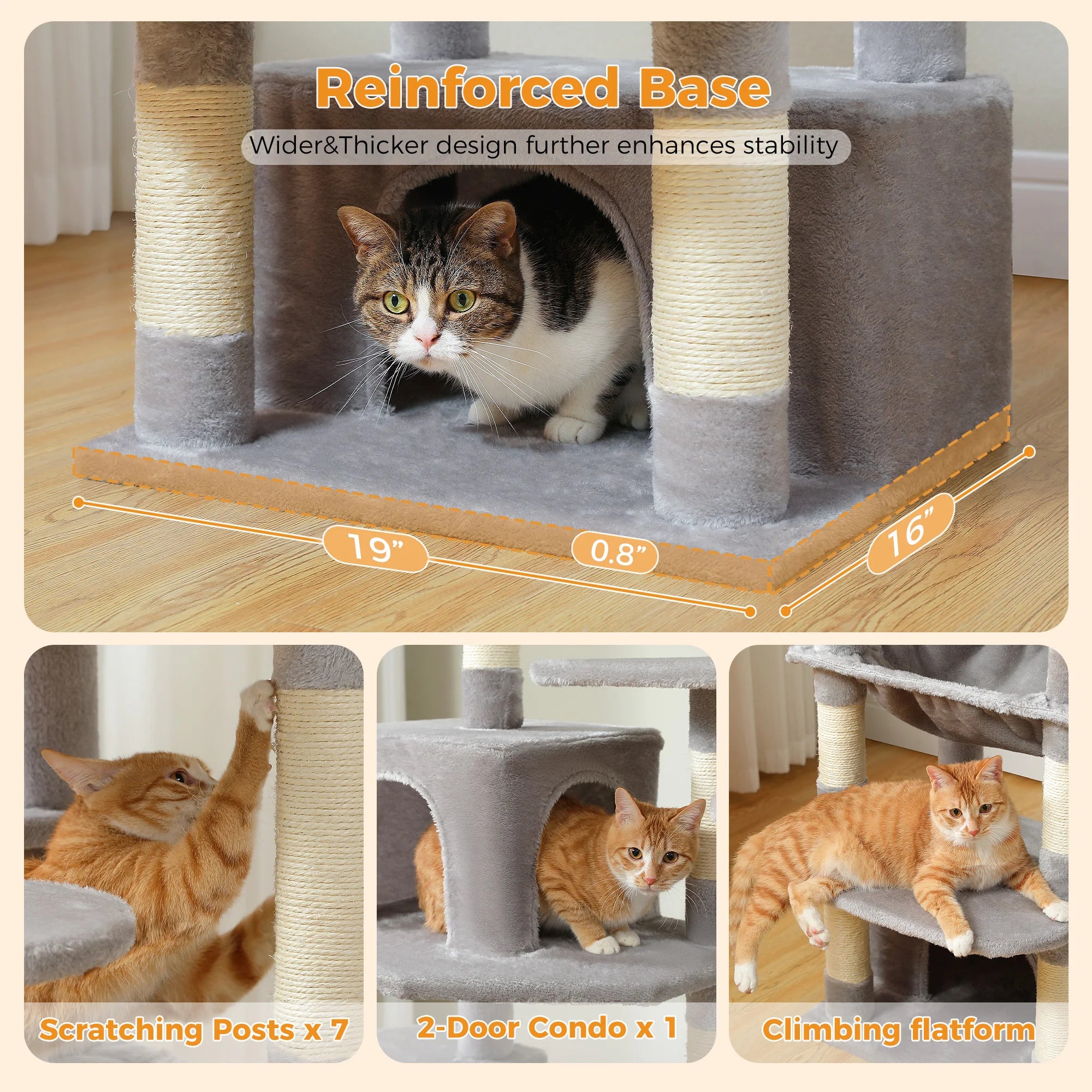 Large Cat Tree and Tower for Indoor Cats