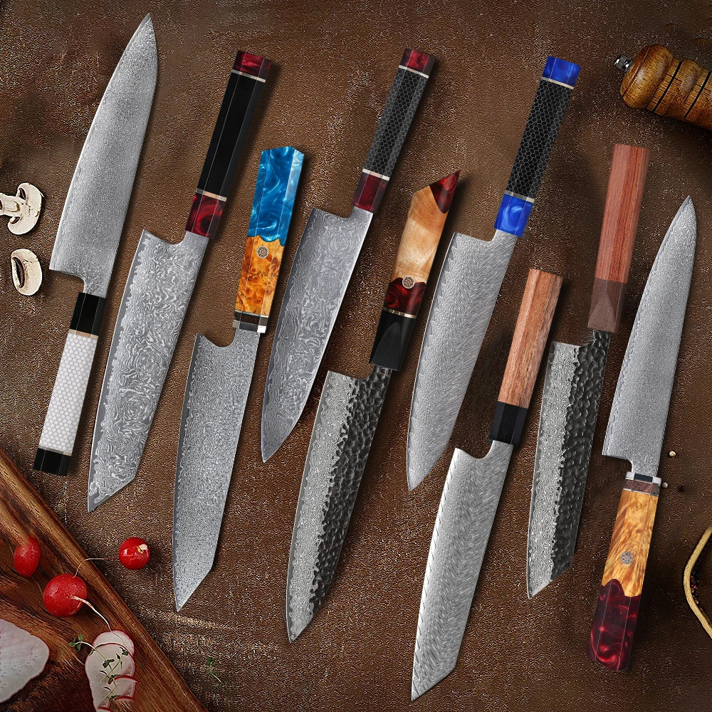 DIY Factory Japanese Damascus Steel Chef Knife
