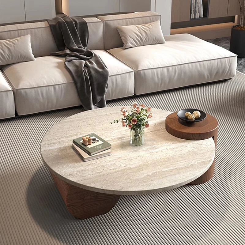 Wood Coffee Table Minimalist Unique Mesa Auxiliar