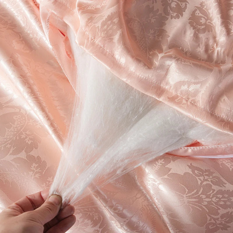 Natural Mulberry/ Silk Comforter, Duvet, Multicolored