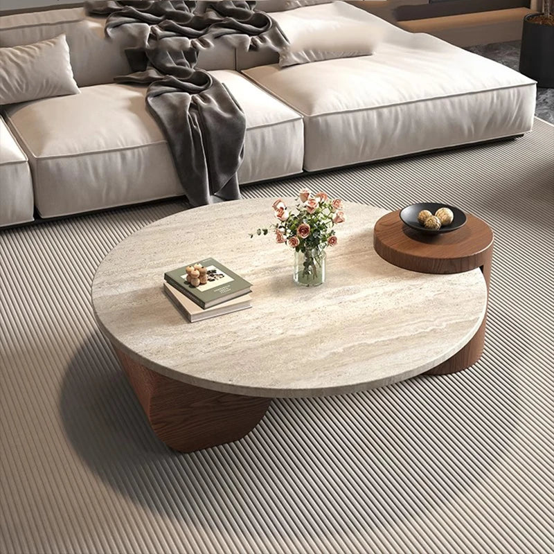 Wood Coffee Table Minimalist Unique Mesa Auxiliar