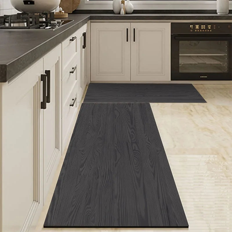 Waterproof Floor Mat Brown Imitation Wood Grain