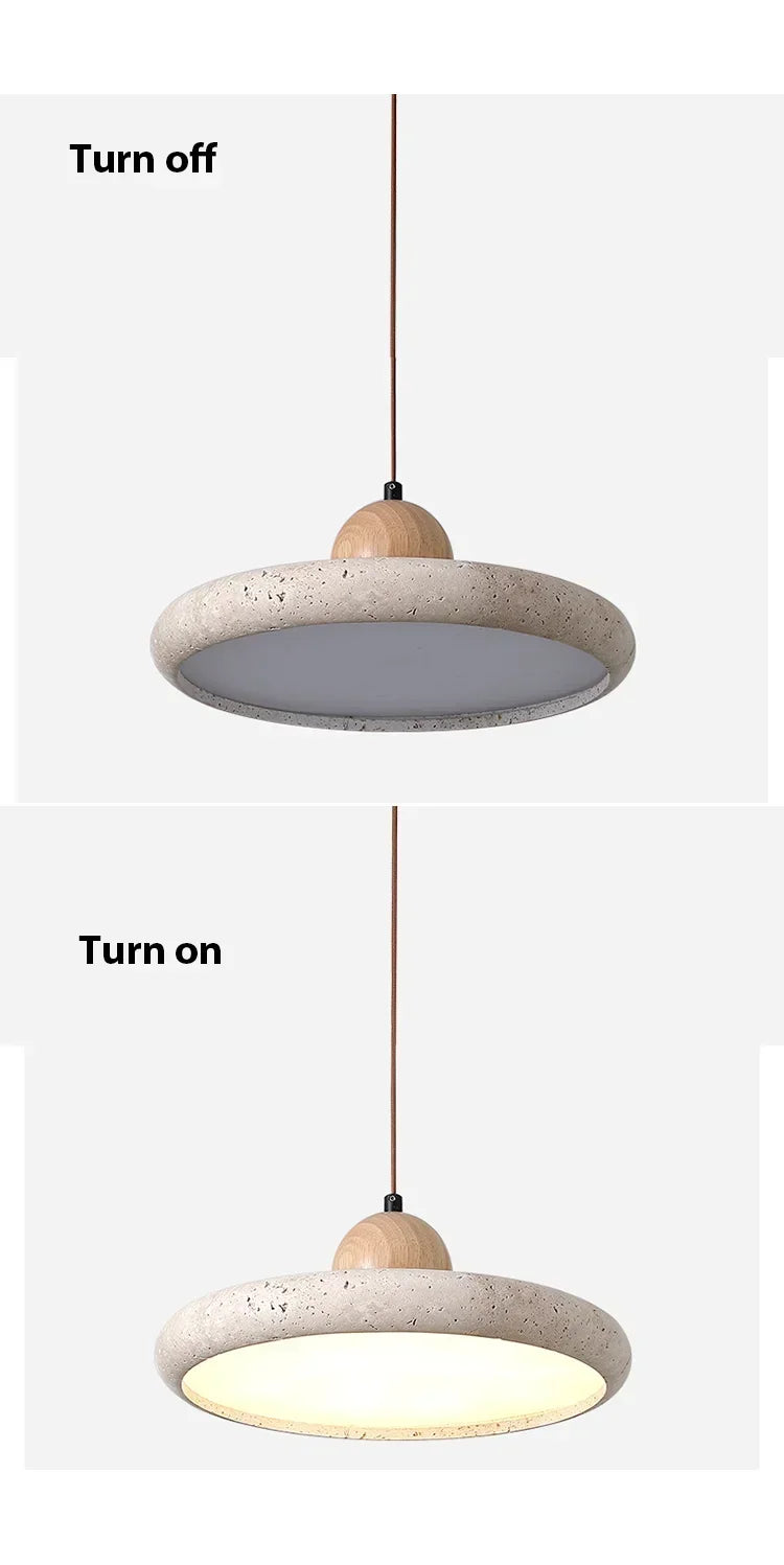 Yellow Travertine LED Pendant Lights