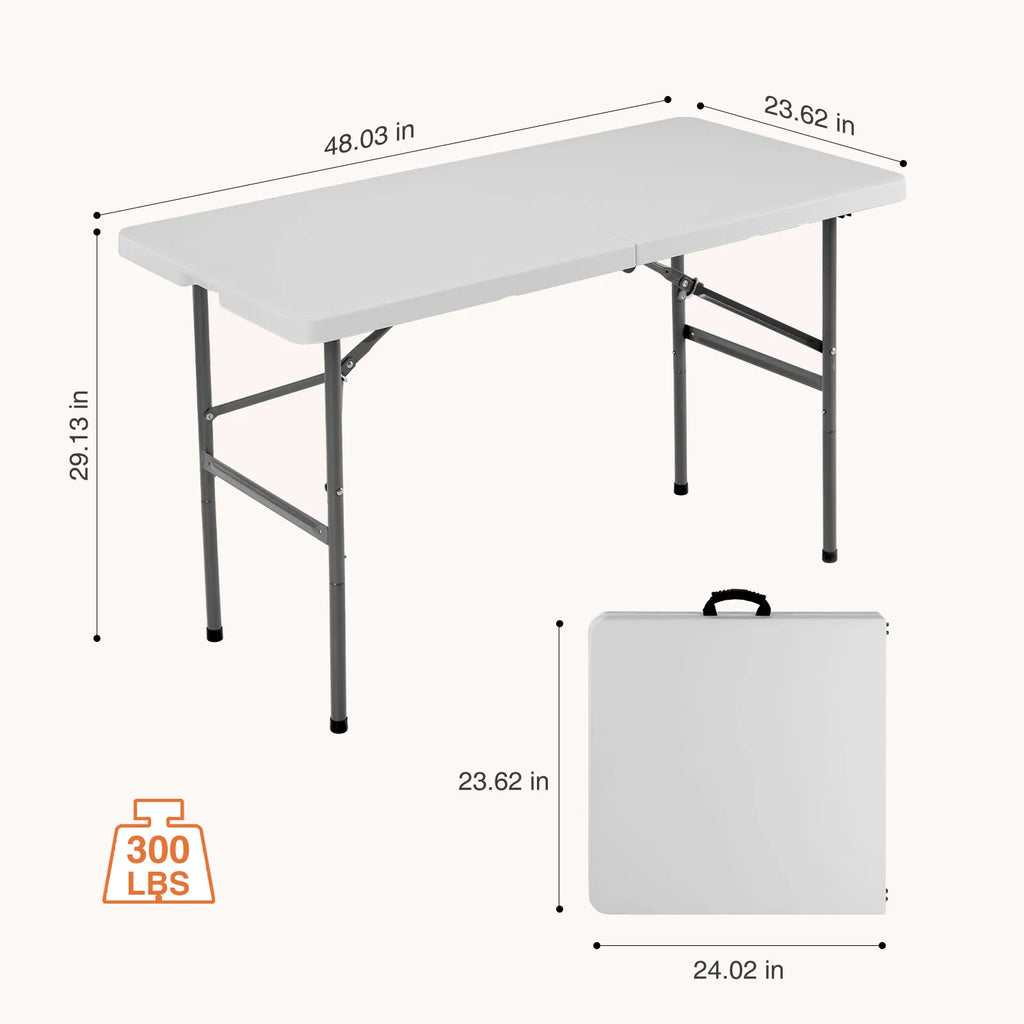 Folding Outdoor, Indoor Foldable Table, Carrying Handle