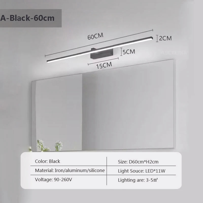 LED, 40/80/100cm Long Strip Light, Black, White