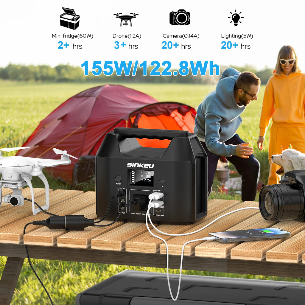150W Power Bank with AC 110V, Camping/Home/RV