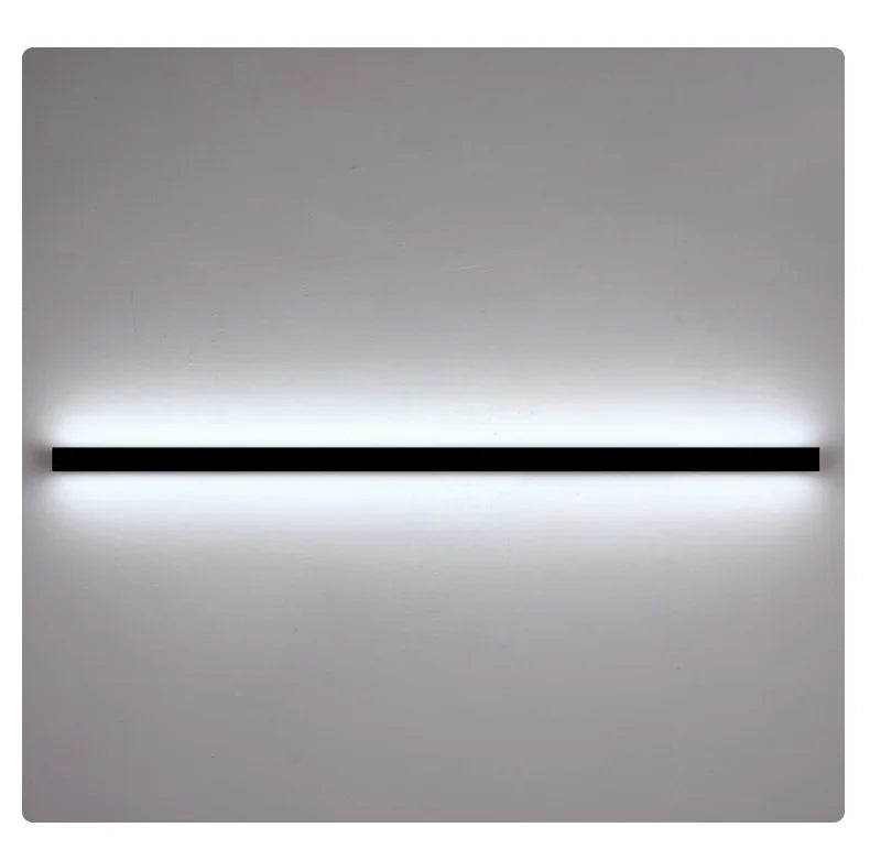Wall lamp long strip black background