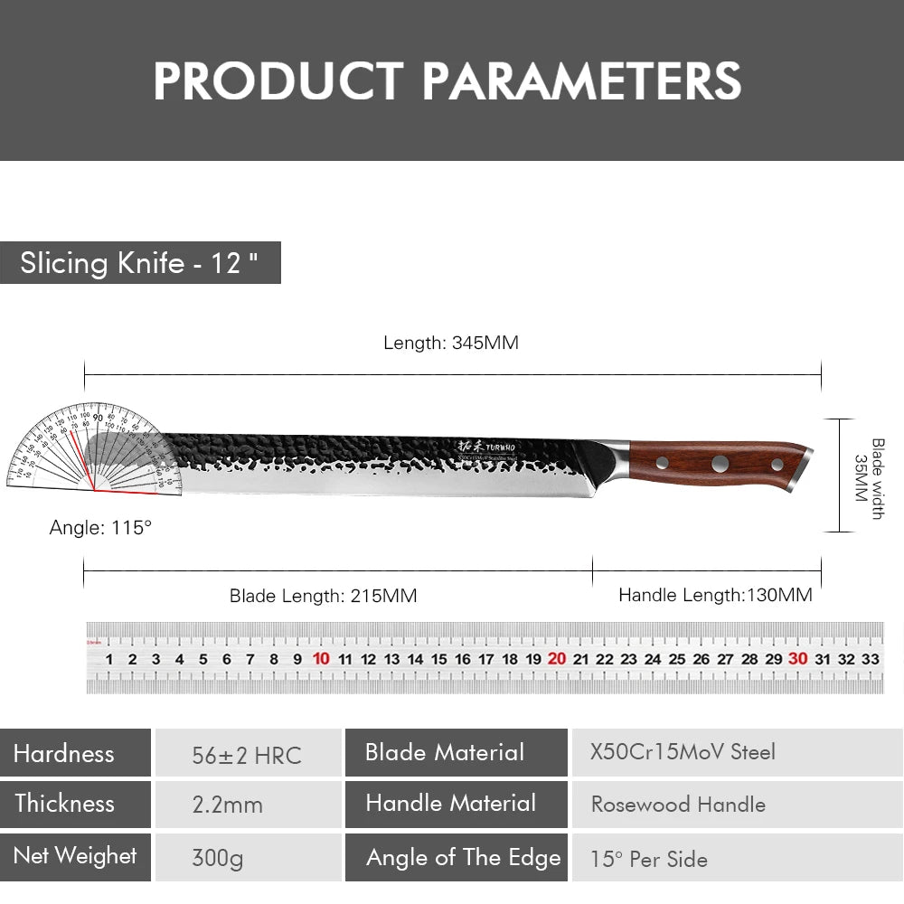 Japanese Hand Forged Slicing Knife Stainless Steel
