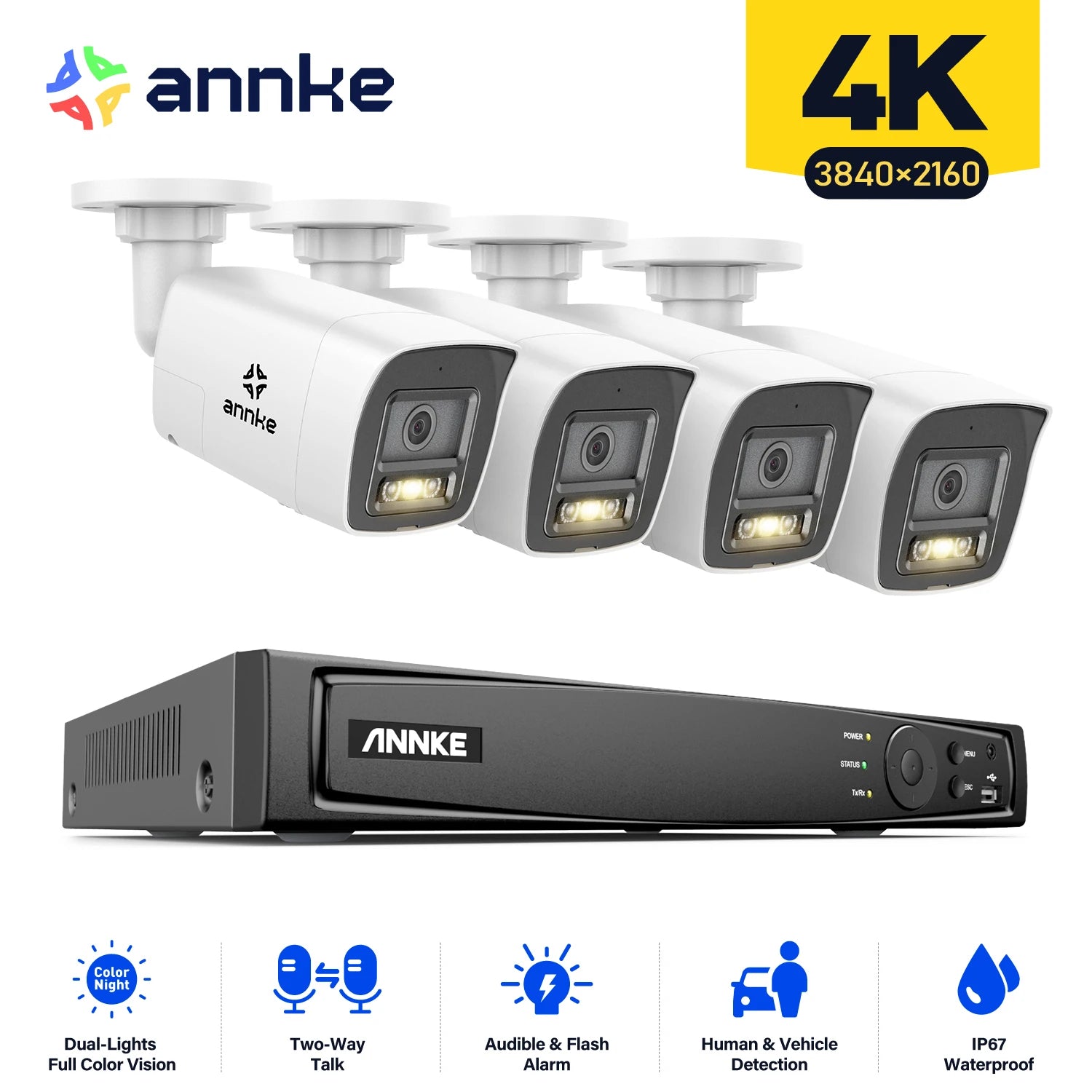 Video Surveillance System CCTV 2-Way Audio Recording