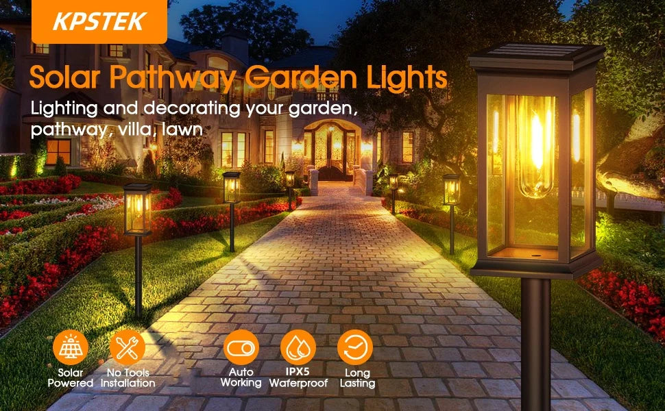 Solar Lights, Warm White, Yard/Garden Walkway