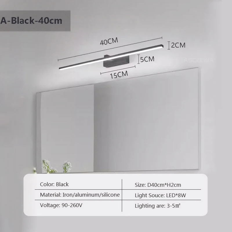 LED, 40/80/100cm Long Strip Light, Black, White