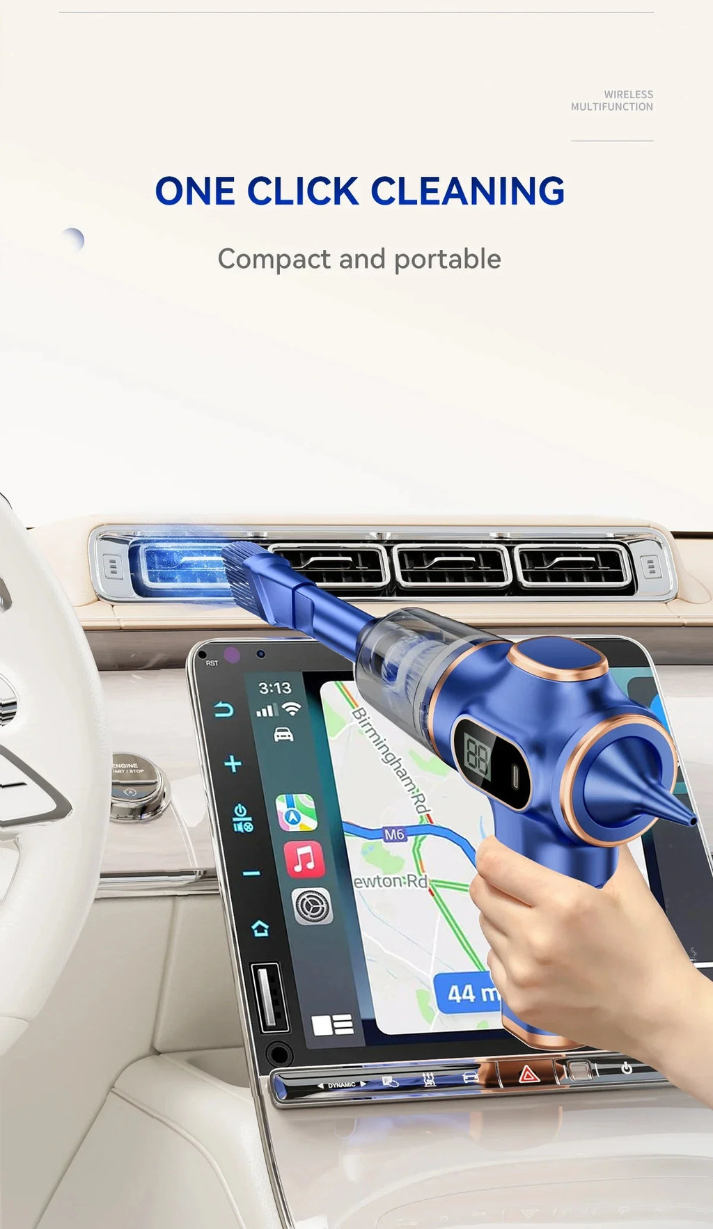 5 in1 Wireless Automobile Portable Vacuum Cleaner