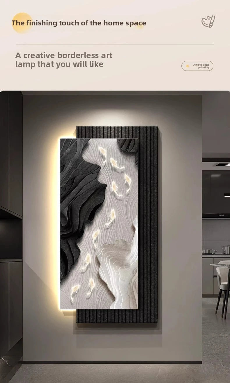 Led, Koi Fish Hanging Art Wall Lamps