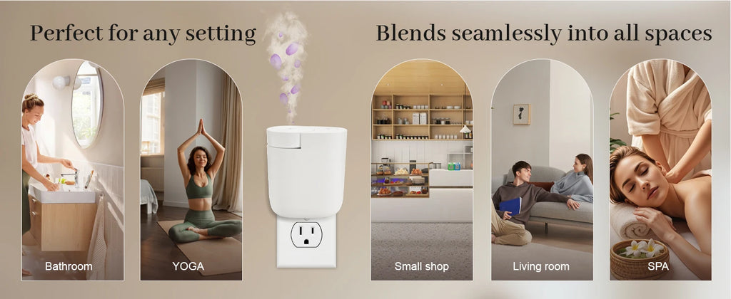 Plug-In Diffuser, Timer Control, Scent Intensity Button, Bluetooth APP