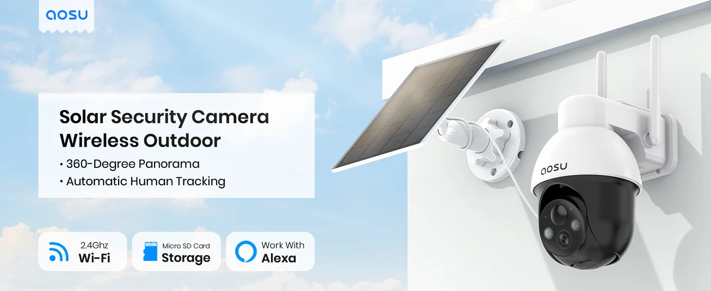Solar Security Camera, WIFI, 2-Way Audio