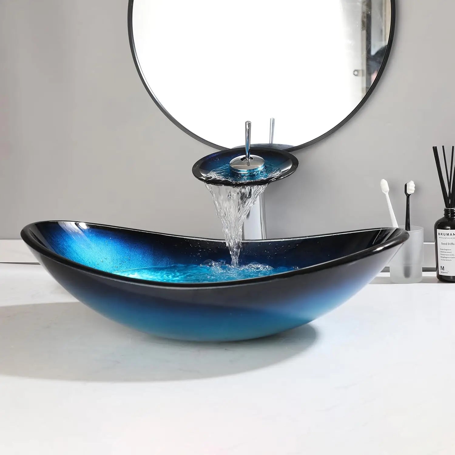 Bathroom Countertop Basin, Lav Faucet, Drain Set