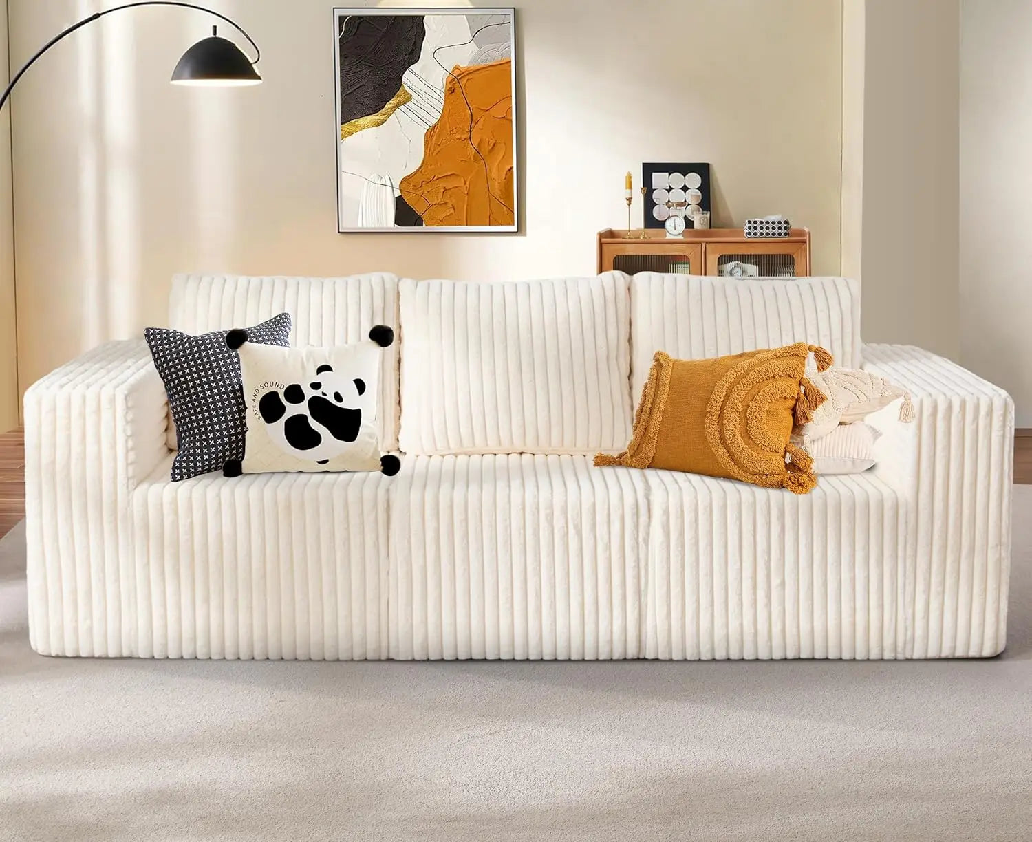 3-Seater Modular Couch, Deep Seat, Pillows