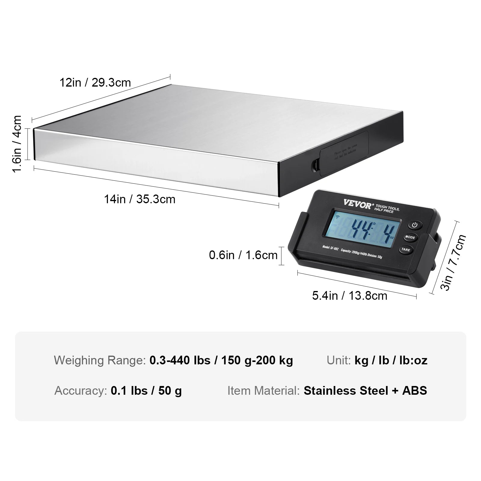 Digital Shipping Scale, LCD Screen, Timer