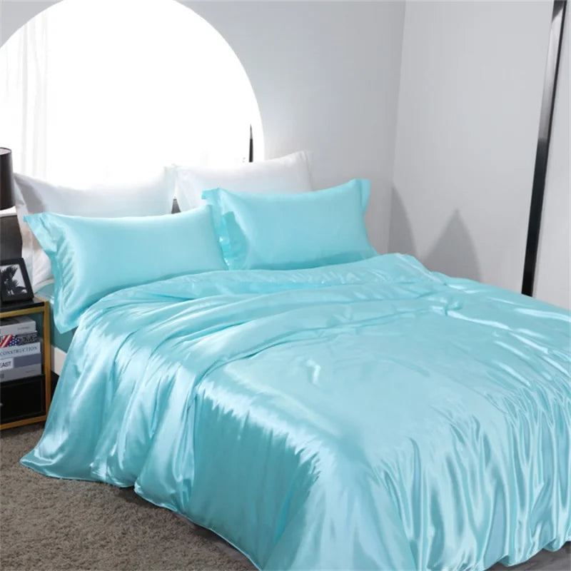 Satin Bedding Set, Duvet Cover, Sheets, Pillowcases