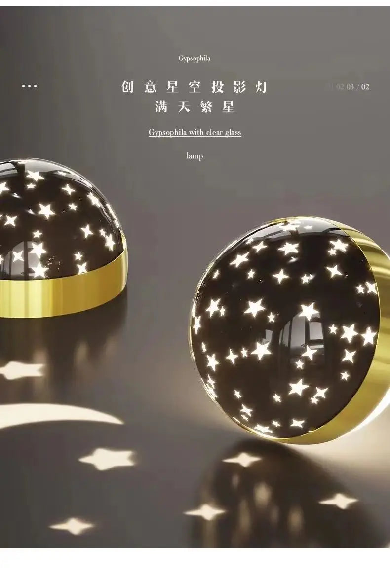 Starry Sky Projection Style Circular Led Pendant Light