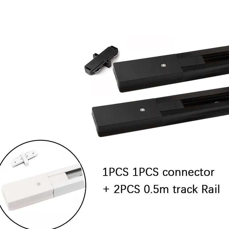 Led, Incandescent Track Light 5-10W, White, Black