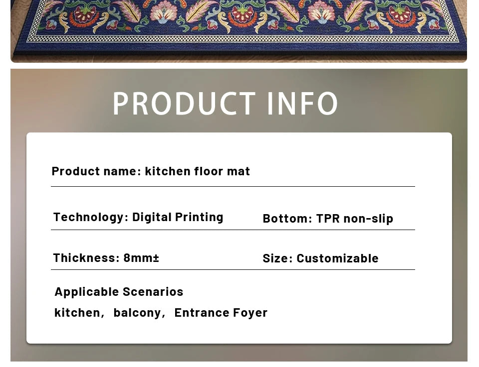 Kitchen, Hallway Non-slip, Long Carpet